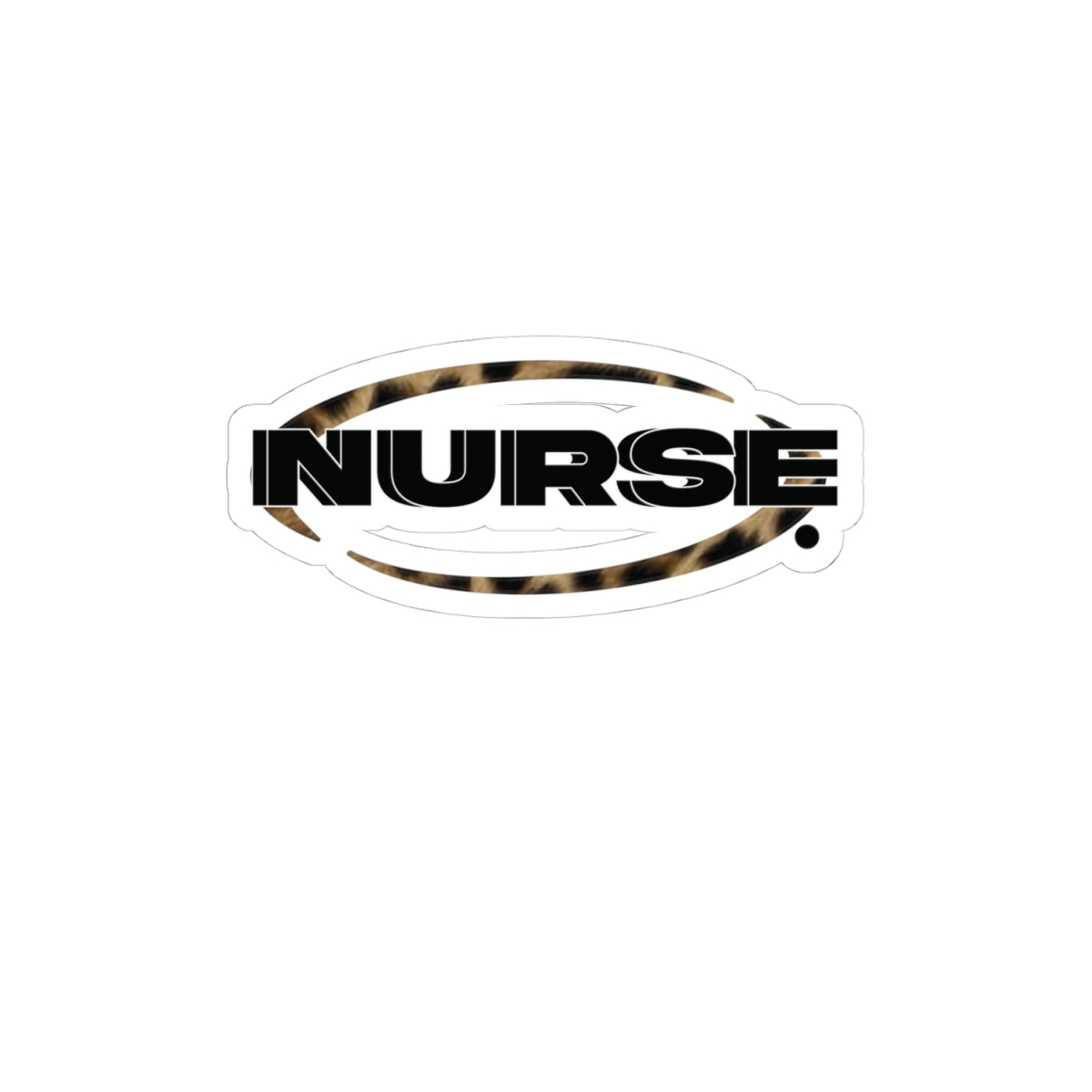Nurse Leopard Print Kiss-Cut Sticker